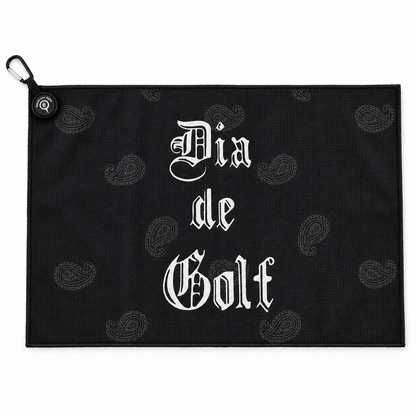 Estilo Golf Co. waffle towel lifestyle shot on concrete